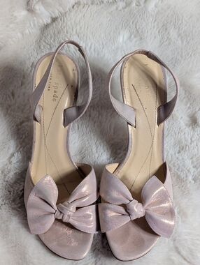 kate‎ spade Shimmery Light Pink Bow Slingback Heels